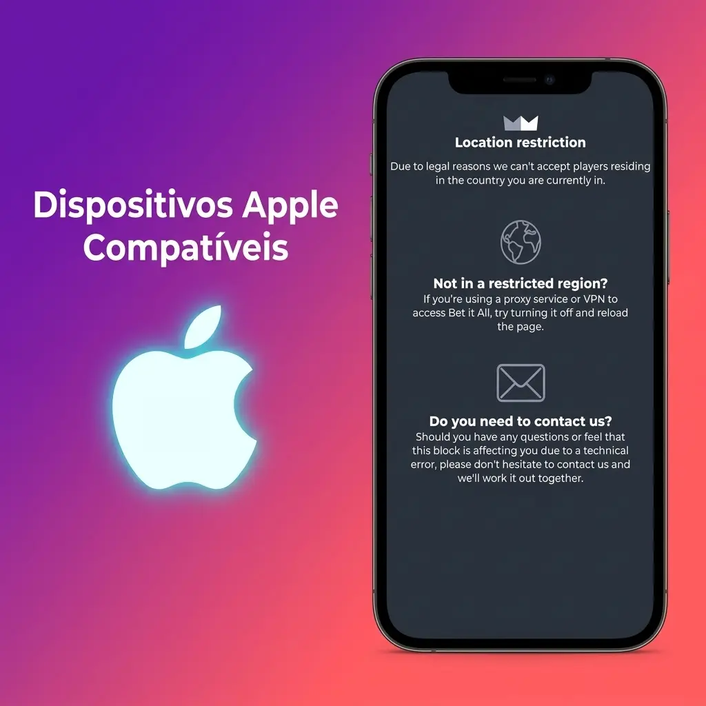 Dispositivos Apple compatíveis com o PWA do Bet it All, incluindo iPhones e iPads com iOS 12 ou superior