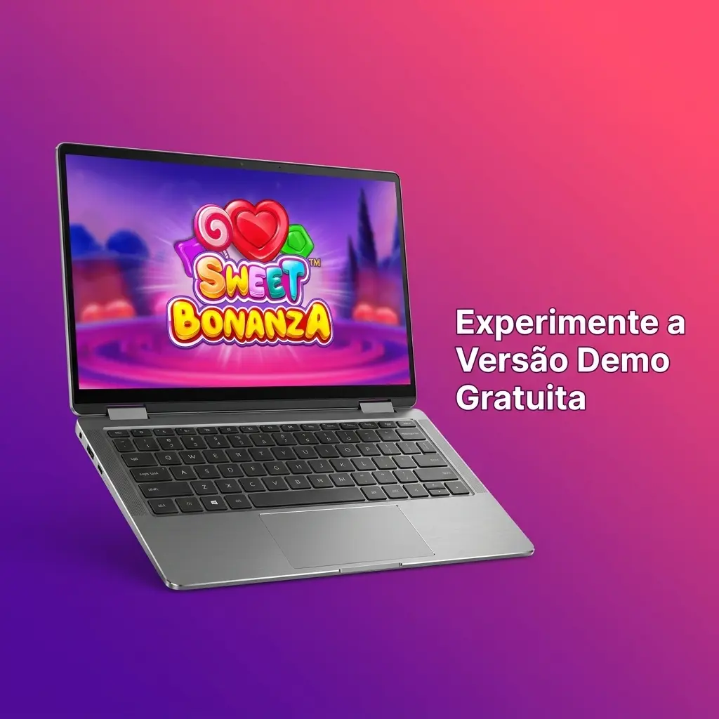 Tela do modo demo gratuito do Sweet Bonanza com símbolos coloridos e interface do slot visível