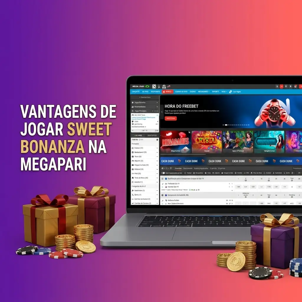 Vantagens de jogar Sweet Bonanza na MegaPari: RTP alto, Pix, suporte em português e modo demo gratuito.